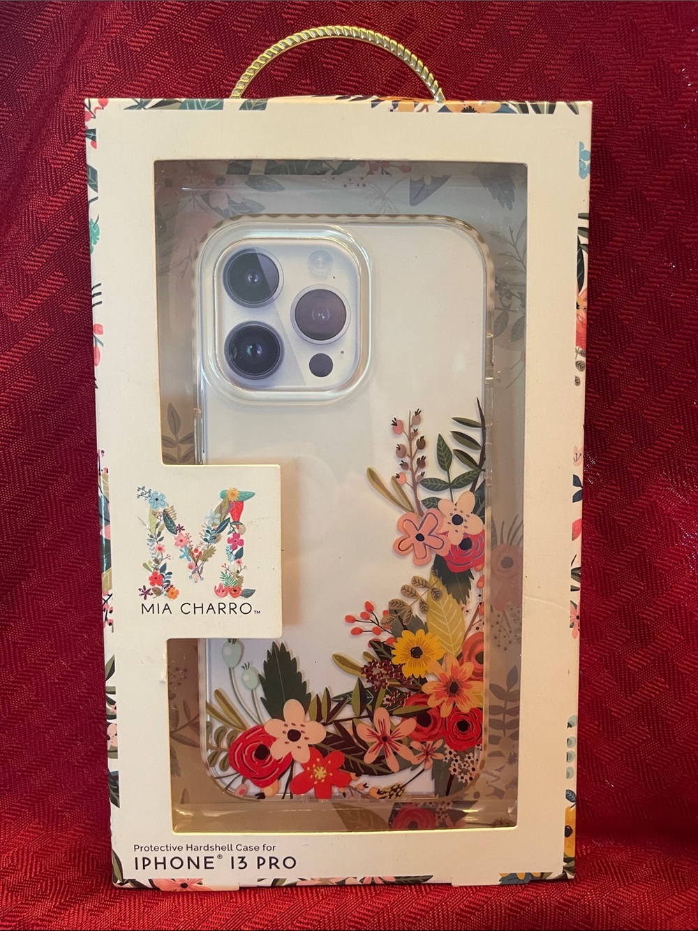 Mia Charro Floral Clear Hardshell Case for iPhone 13 Pro - White Floral Accent